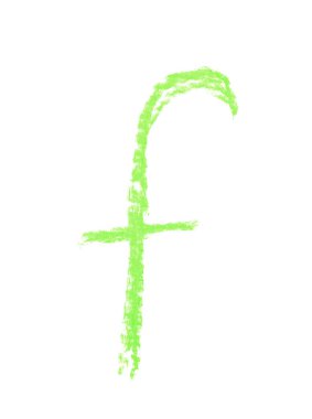 Tek elle çizilmiş mektup izole