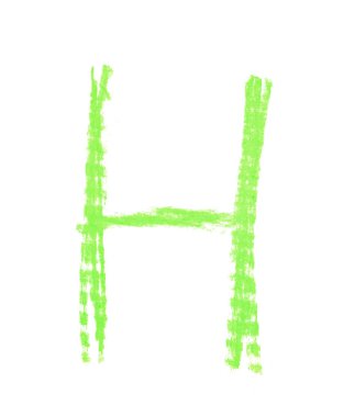 Tek elle çizilmiş mektup izole