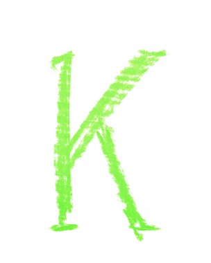 Tek elle çizilmiş mektup izole