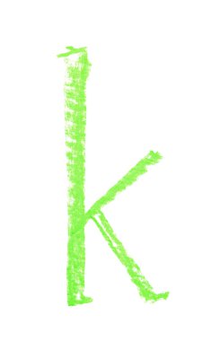 Tek elle çizilmiş mektup izole