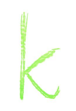 Tek elle çizilmiş mektup izole