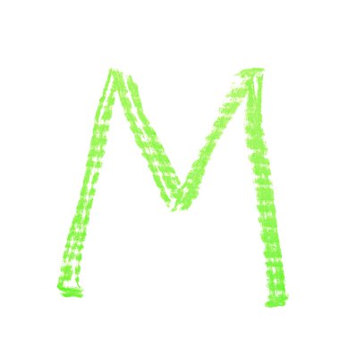 Tek elle çizilmiş mektup izole