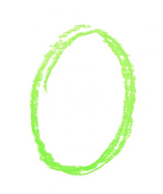 Tek elle çizilmiş mektup izole