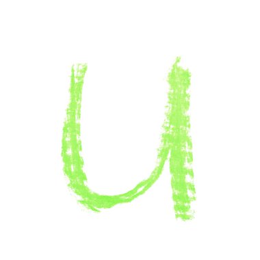 Tek elle çizilmiş mektup izole