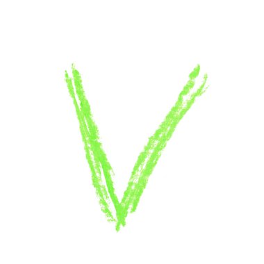 Tek elle çizilmiş mektup izole