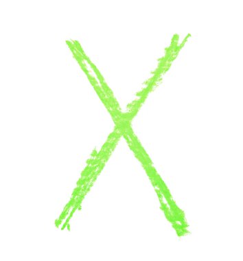 Tek elle çizilmiş mektup izole