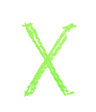 Tek elle çizilmiş mektup izole