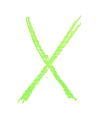 Tek elle çizilmiş mektup izole