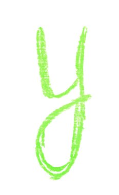 Tek elle çizilmiş mektup izole