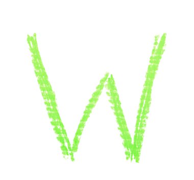 Tek elle çizilmiş mektup izole