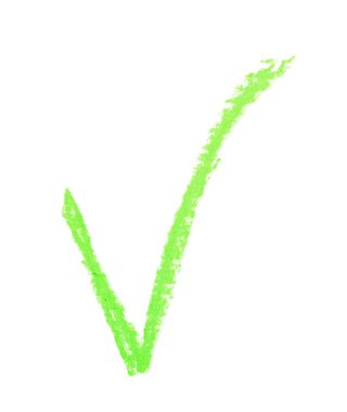 Çizilmiş Evet onay işareti işaret