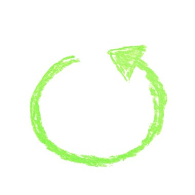 Elle çizilmiş ok sembolü izole