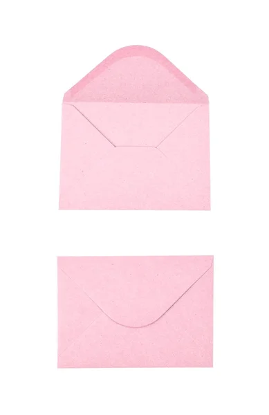 Pink paper envelope isolated — Stock Photo, Image