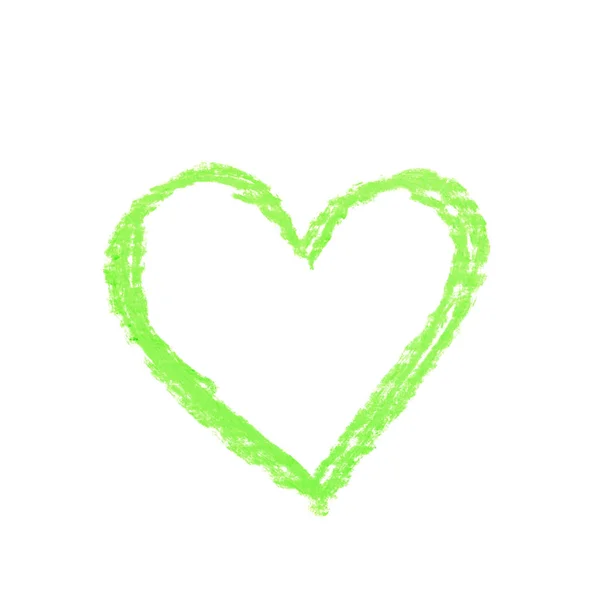 Ręcznie rysowane serca kształt na białym tle — Zdjęcie stockowe
