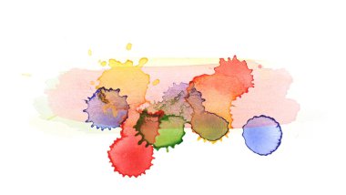 Sulu boya damla leke izole