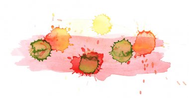 Sulu boya damla leke izole