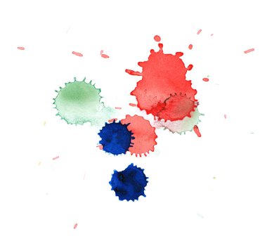 Sulu boya damla leke izole