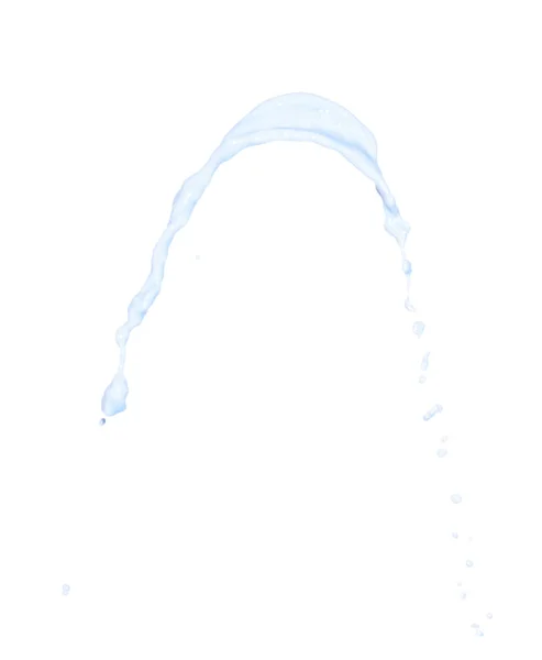 Splash van vloeistof in beweging geïsoleerd — Stockfoto