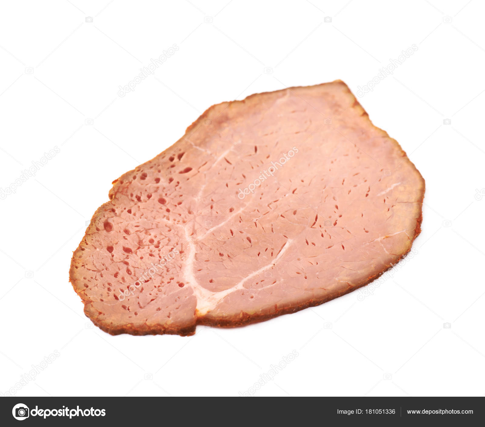 İzole jambon füme et dilimlenmiş Stok fotoğrafçılık ©nbvf89