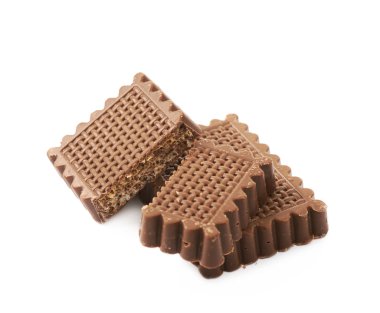 Çikolata kaplı gofret izole