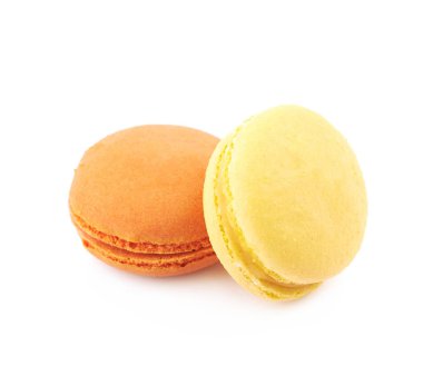 İzole macaroons kompozisyon
