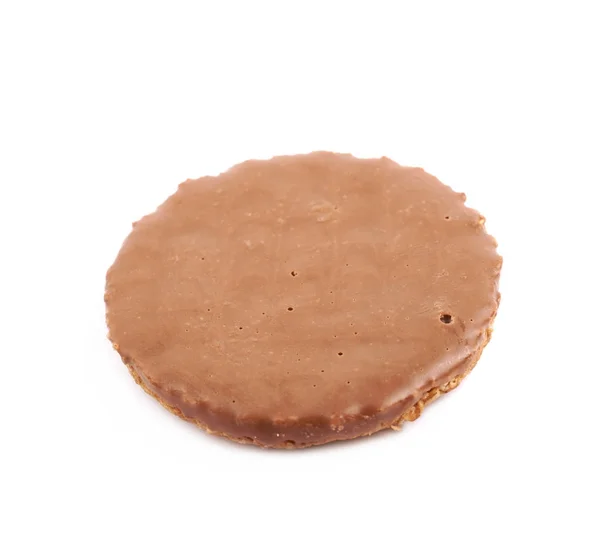 Biscotto di farina d'avena al cioccolato isolato — Foto Stock