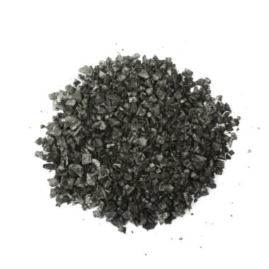 Pile of black salt crystals isolated clipart