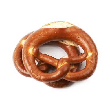 İzole tuzlu Bavyera simit