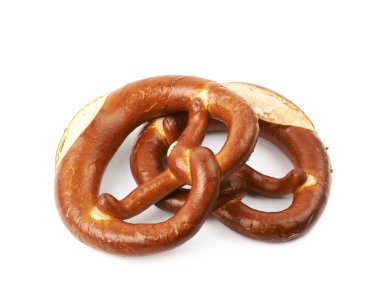 İzole tuzlu Bavyera simit