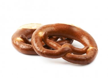 İzole tuzlu Bavyera simit