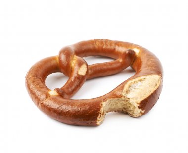 İzole tuzlu Bavyera simit
