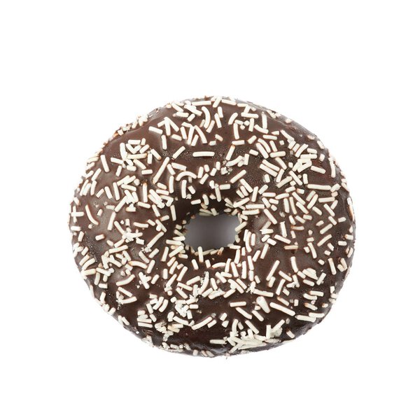 Single glazed donut isolated