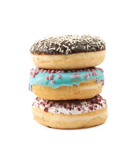 Stapel glasierter Donuts isoliert — Stockfoto