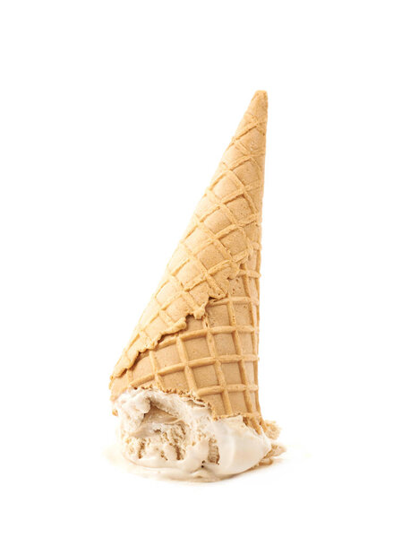 Ice cream waffle cone isolated
