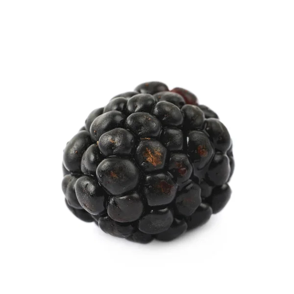 Enkele blackberry fruit geïsoleerd — Stockfoto