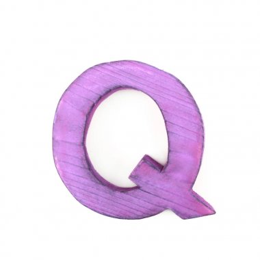 Tek Boyutlanmış ahşap harf izole