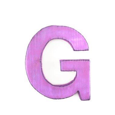 Tek Boyutlanmış ahşap harf izole