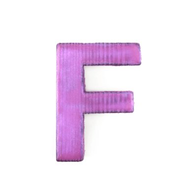 Tek Boyutlanmış ahşap harf izole