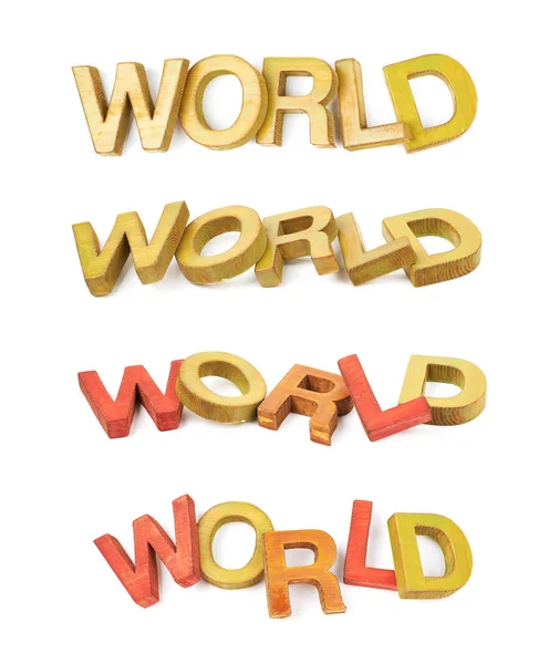 分離された木製の手紙の単語 — ストック写真