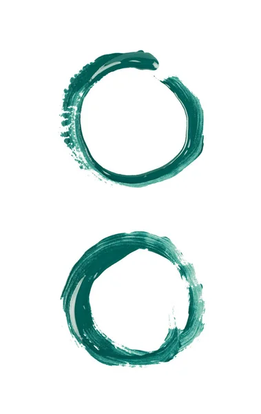 Lingkaran dibuat dengan cat terisolasi — Stok Foto