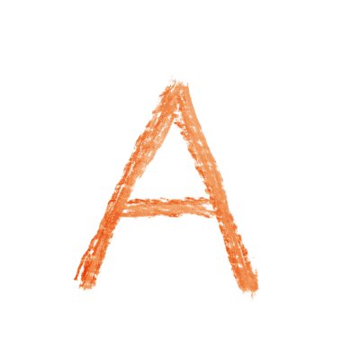 Tek elle çizilmiş mektup izole