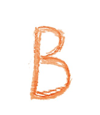 Tek elle çizilmiş mektup izole