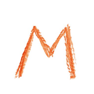 Tek elle çizilmiş mektup izole