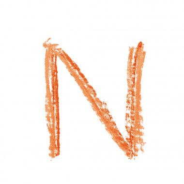 Tek elle çizilmiş mektup izole