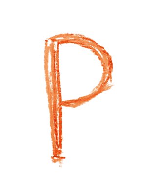 Tek elle çizilmiş mektup izole