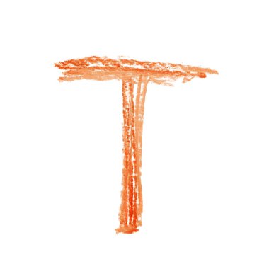 Tek elle çizilmiş mektup izole