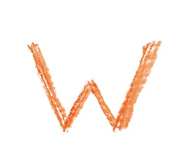 Tek elle çizilmiş mektup izole