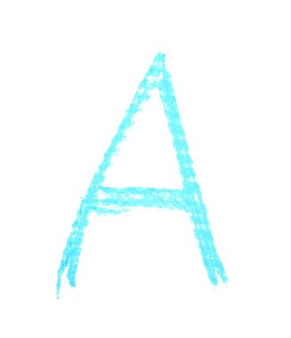 Tek elle çizilmiş mektup izole