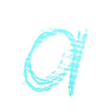 Tek elle çizilmiş mektup izole