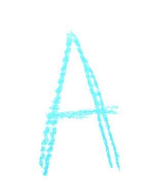 Tek elle çizilmiş mektup izole